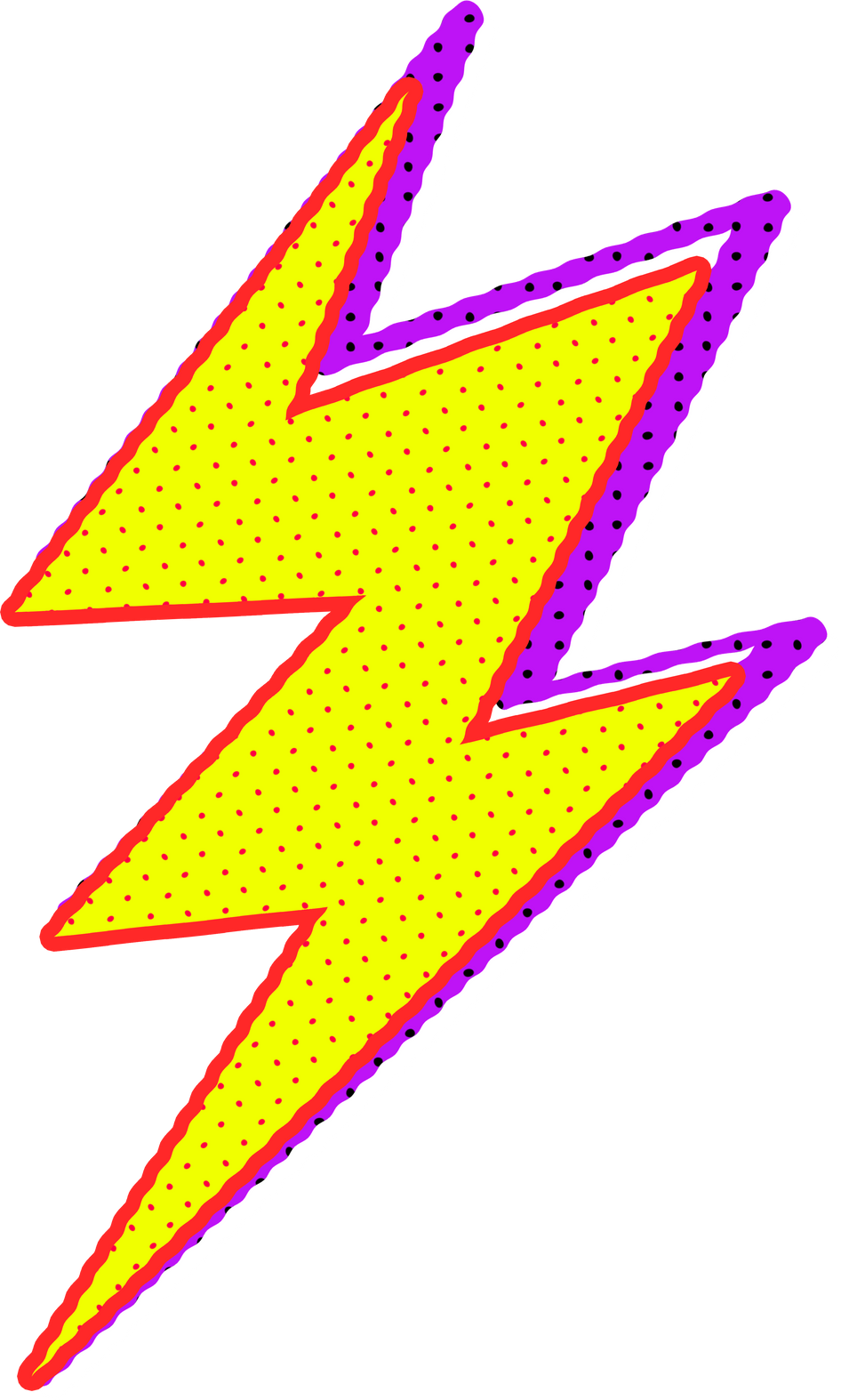 Trendy memphis retro style comic 80s-90s zigzag shape